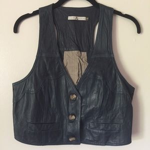 100% leather vest